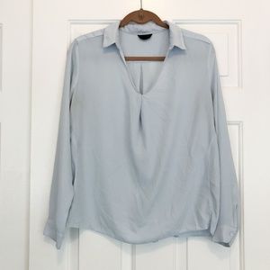 Topshop Light Blue Collared Blouse
